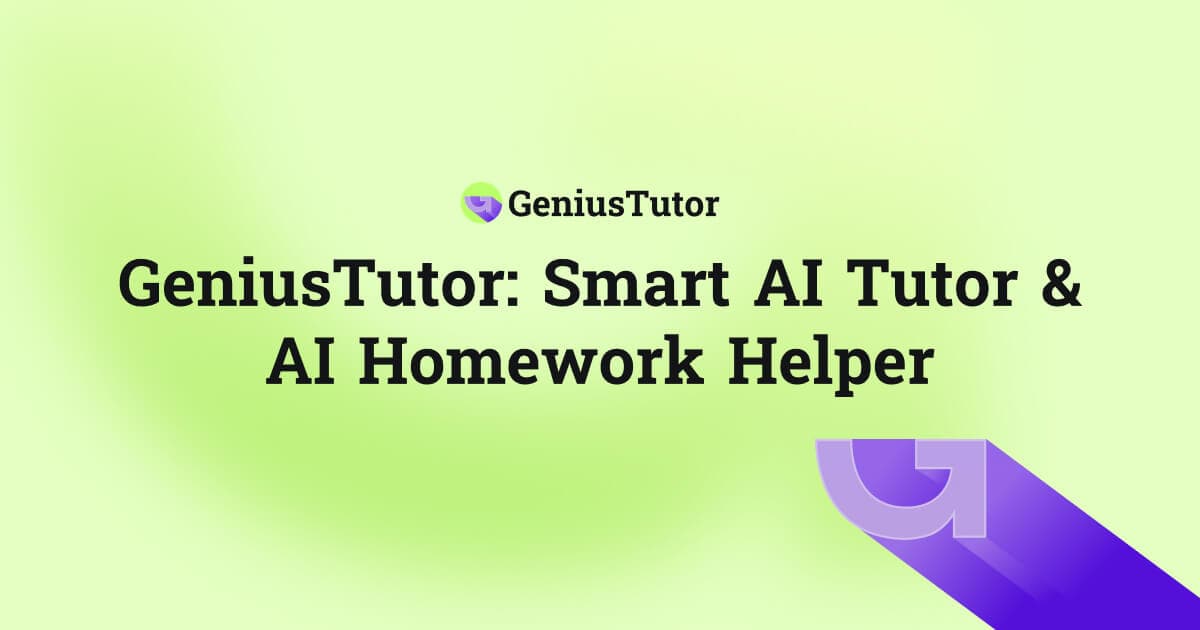 Screenshot of GeniusTutor ai website